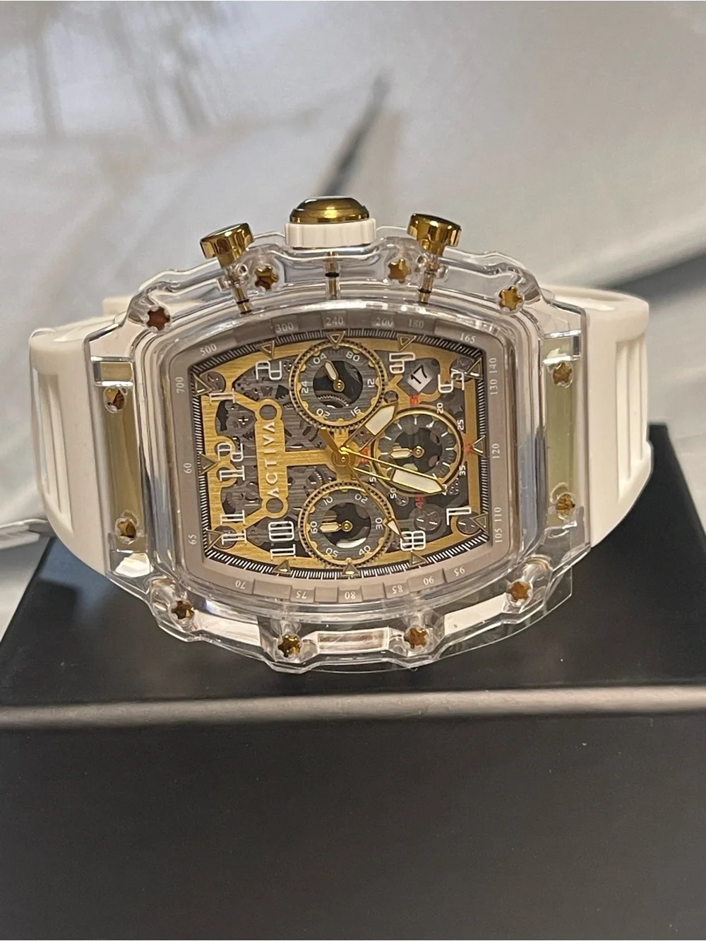 Activa Fury X Invicta Men's Watch w/ Skeleton Dial - 44.3mm, White (ACW2305-004)